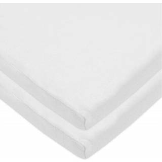 American Baby Company 15 """" X 33 """" Monteret Bassinet Sheet 100% Natural Cotton Jersey Knit White Soft Breathable For Boys and Girls Pack of 2