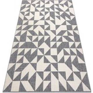 Tæppe SPRING 20414332 trekanter streng, looping - grå / fløde 80x150 cm