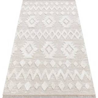 Tæppe MOROC 22319 økologiske, EKO SISAL romber boho - strukturel beige / fløde 155x220 cm