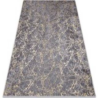 MIRO 11111.2103 tæppe skal vaskes Marmor, glamour skridsikker - mørkgrå / guld 120x170 cm