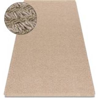 Tæppe JUTE 3650 beige Linjer - jute, fladvævet, frynser 120x170 cm