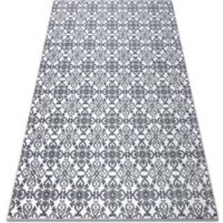 Tæppe ARGENT - W4949 Blomster hvid / grå 133x190 cm