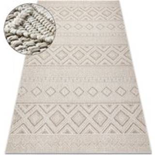 Tæppe JERSEY 19234 beige - Romber, strukturell, loop BOHO 120x170 cm
