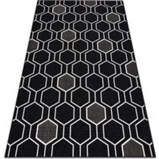 Tæppe SPRING 20404993 Hexagon streng, looping - sort 120x170 cm