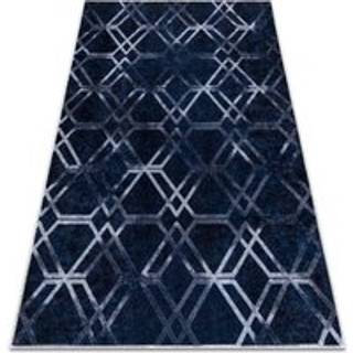 MIRO 51805.802 tæppe skal vaskes geometrisk, gitter skridsikker - sininen 200x290 cm
