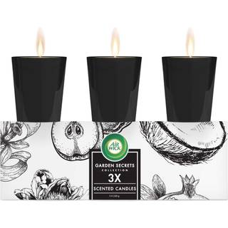 Air Wick Garden Secrets Scented Candles Gift Pack Mixed Fragrances 220 g 3 stk.