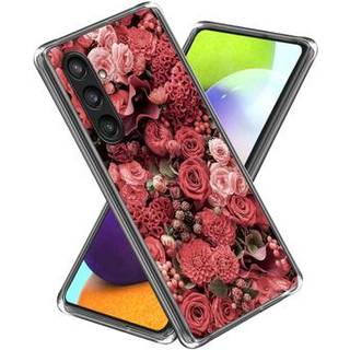 Samsung Galaxy S24+ Stilfuld Ultra-Slim TPU Cover - Røde Blomster