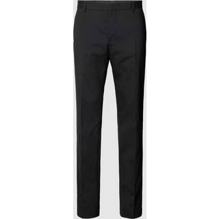 Slim Wool Stretch Suit Trousers - Black - 56