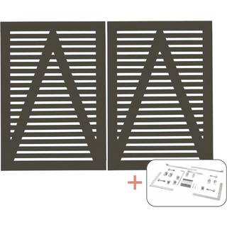 PLUS Tokyo dobbeltlåge inkl. beslag, umbragrå/nåletræ - 200 x 140 cm