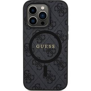 Guess 4G Collection Læder MagSafecover til iPhone 13 Pro Max - Sort