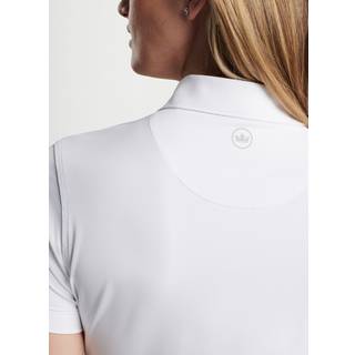 Peter Millar Dame Short Sleeve Button Polo White XL