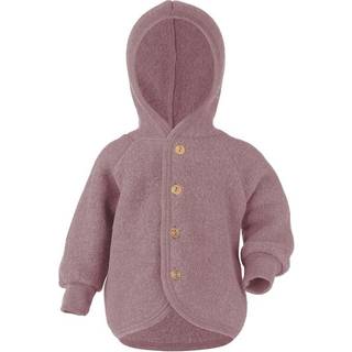 Engel Hooded Cardigan m. Træknapper Rosewood Mélange Str. 98-104