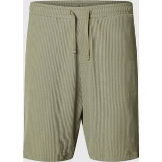 Selected Loose Casper Waffle Shorts Vetiver