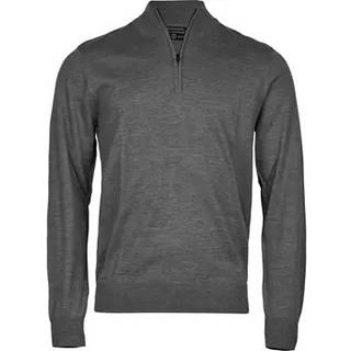 Teejays - Half Zip Strik Herre, Grå Melange - Style 6010