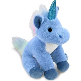 Dollibu Plush Blue Unicorn udstoppet dyr - Soft Huggable Unicorn Adorable Play Time Plush Toy Cute Fantasy Cuddle Gifts til børn og voksne - 9 to
