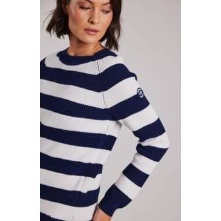 Sebago Knitted Crew Striktrøje Dame - Navy/White - Navy/White / S