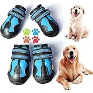 Coversafe & Dog Boots til hunde, der ikke er slip-vandtæt hundebagager til udendørs hundesko til mellemstore til store hunde 4stk med robust sål