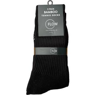 FLOW Bambus Tennis Strømper 3 Pack Sort 39 - 42