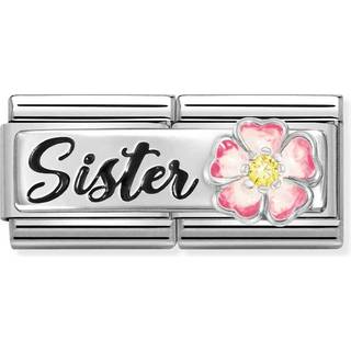 Nomination Sister With Flower Double Charm - Silver