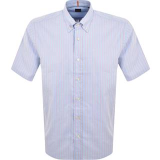 BOSS Lambey 1 Short Sleeved Shirt Blue