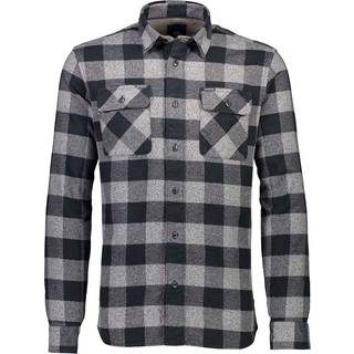 Flannel Checked Shirt L/S 30-220144 M Black (S)