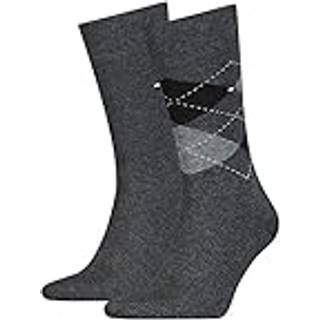 Tommy Hilfiger 2-pak Men Sock Check - Darkgrey - Str 47/49