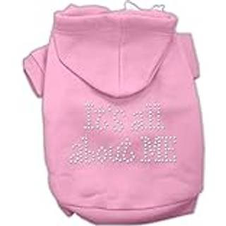 Mirage Pet Products 12-tommer det handler om mig Rhinestone Hoodies Medium Pink