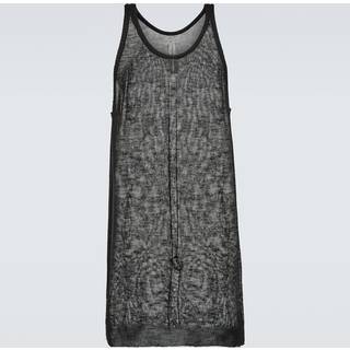 Rick Owens Maglia virgin wool tank top - black - One Size