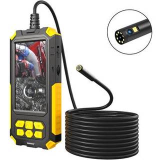 P50 5 m hård wire bærbar 4,5 tommer skærm industrielt rør-endoskop HD 5,5 mm dobbeltlinse IP68 vandtæt inspektionskamera