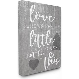 Stupell industrier k?rlighed vokser bedst i sm? huse l?rred v?gkunst 16 x 20 design af kunstner Daphne Polselli