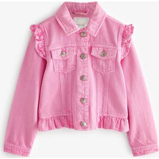 Next Denimjakke med flæser og skulder (3-16år)
