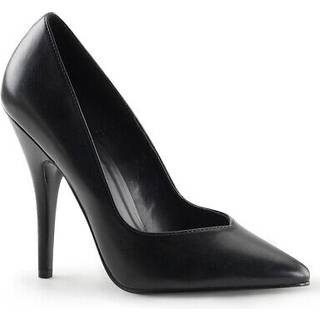 Pleaser Seduce-420V Blk Faux Leather 35