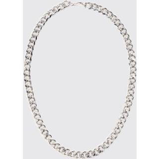 Mens Metal Chain Necklace In Silver