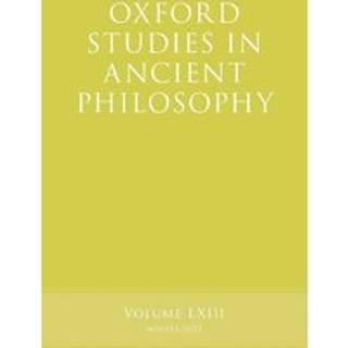 Oxford Studies in Ancient Philosophy, Volume 63