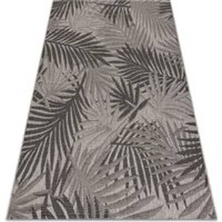 Sisaltæppe SISAL FLOORLUX 20504 LØV sølv / sort JUNGLE 160x230 cm
