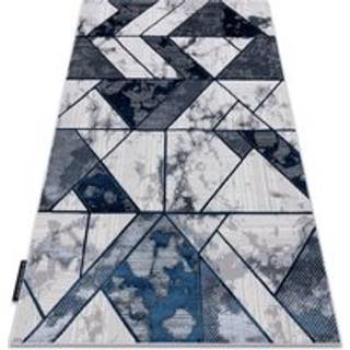 Tæppe DE LUXE moderne 632 Geometrisk - Strukturelle fløde / marineblå blå 120x170 cm