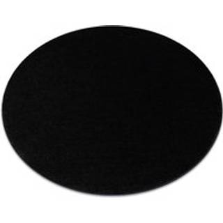 Tæppe SOFTY cirkel Enkelt, enfarvet sort cirkel 120 cm