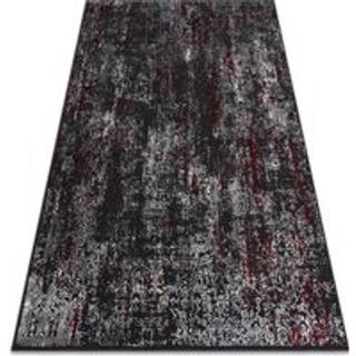 Tæppe VINCI 1524 moderne Ornament vintage vasket - Strukturelle antracit / rød 160x220 cm