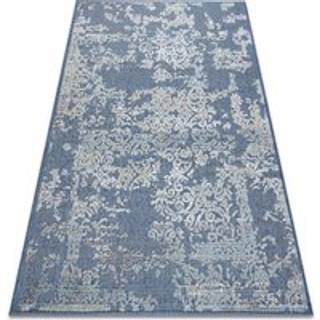 Tæppe Strukturelle SOLE D3811 Ornament - Fladt vævet, to niveauer af fleece blå / beige 180x270 cm