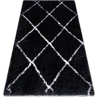 Tæppe FLUFFY 2373 shaggy trellis antracit / hvid 180x270 cm