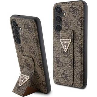 Samsung Galaxy S24 Guess 4G Grip Stand Triangle Logo Etui - Brun