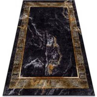 MIRO 51278.809 tæppe skal vaskes Marmor, græsk skridsikker - sort / guld 160x220 cm