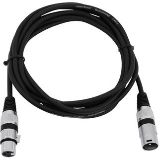 Omnitronic 3022047N XLR Forbindelsesledning [1x XLR-stik 3-polet - 1x XLR-bøsning 3-polet] 3.00 m Sort