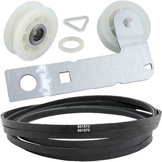 Lifetime 279640 & W10837240 & 661570 Dryer Idler Remskive Kit og t?rretumblertromleb?lte af Seentech - Kompatibelt med Whirlpool May -Mag Kenmore