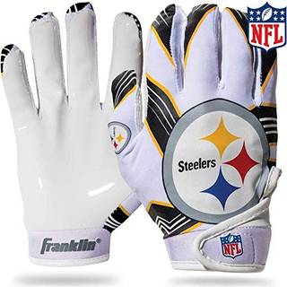 Franklin Sports ungdomsfodboldmodtagerhandsker til b?rn NFL -holdlogoer og silikone palme