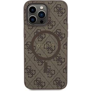 Guess 4G Collection Læder MagSafe Cover til iPhone 13 Pro Max - Brun