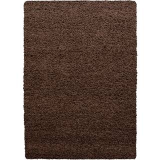 Dream Shaggy tæppe Ensfarvet - Brun - 120x170
