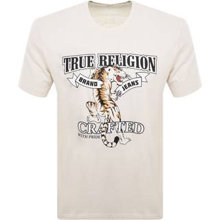 True Religion Jeans Tiger T Shirt Cream