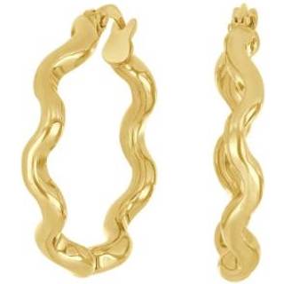 Siersbøl - Bølget creoler i 8 kt guld