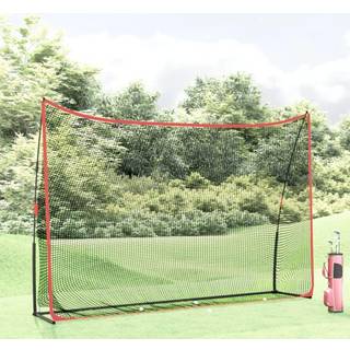 træningsnet til golf 305x91x213 cm polyester sort og rød